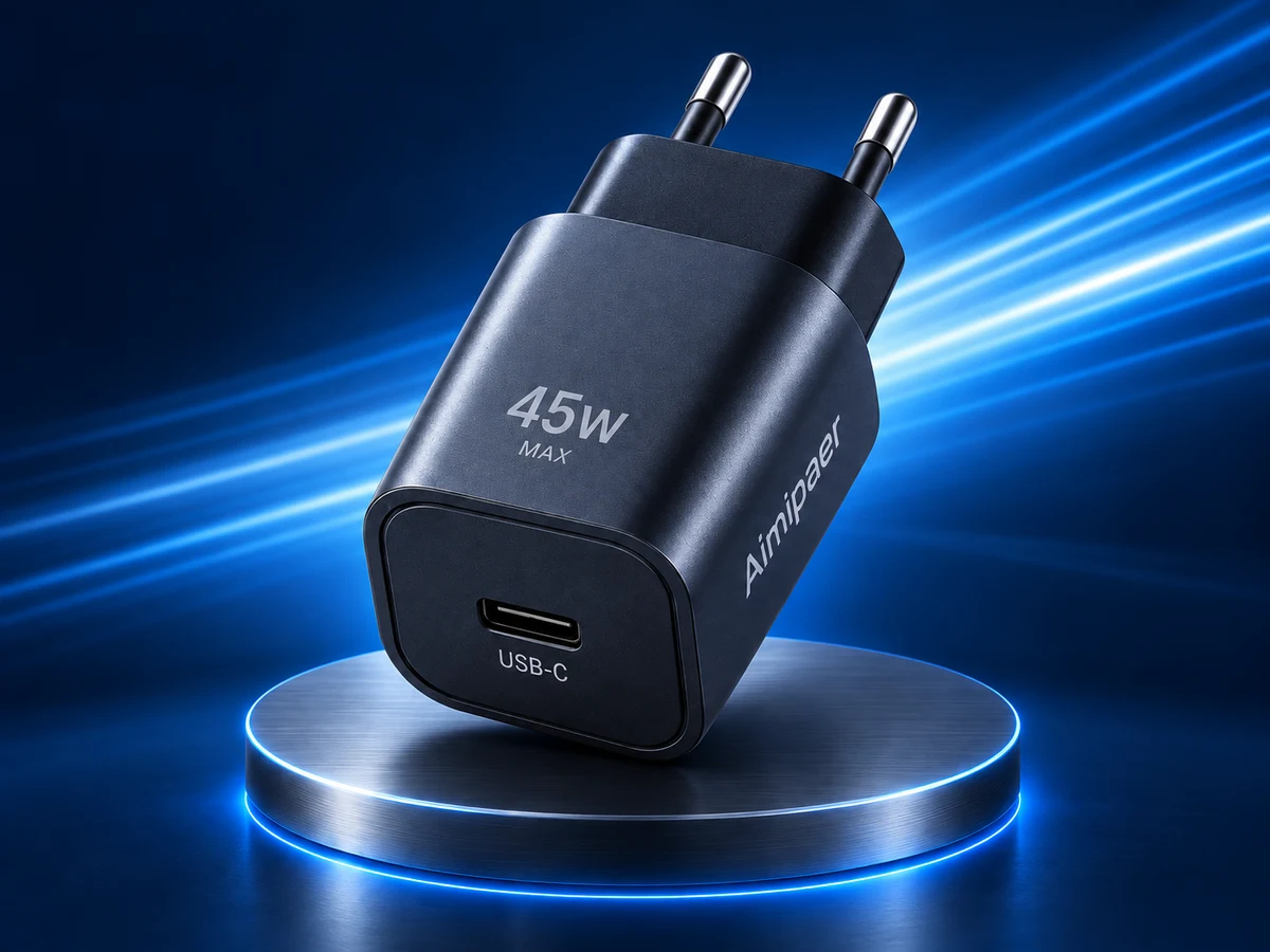 45W GaN Fast Charger product visualization