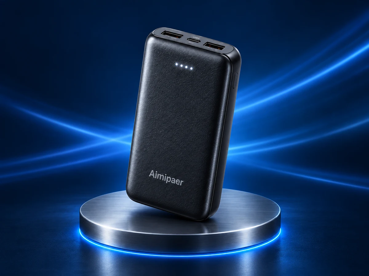 10,000mAh 20W Power Bank product visualization