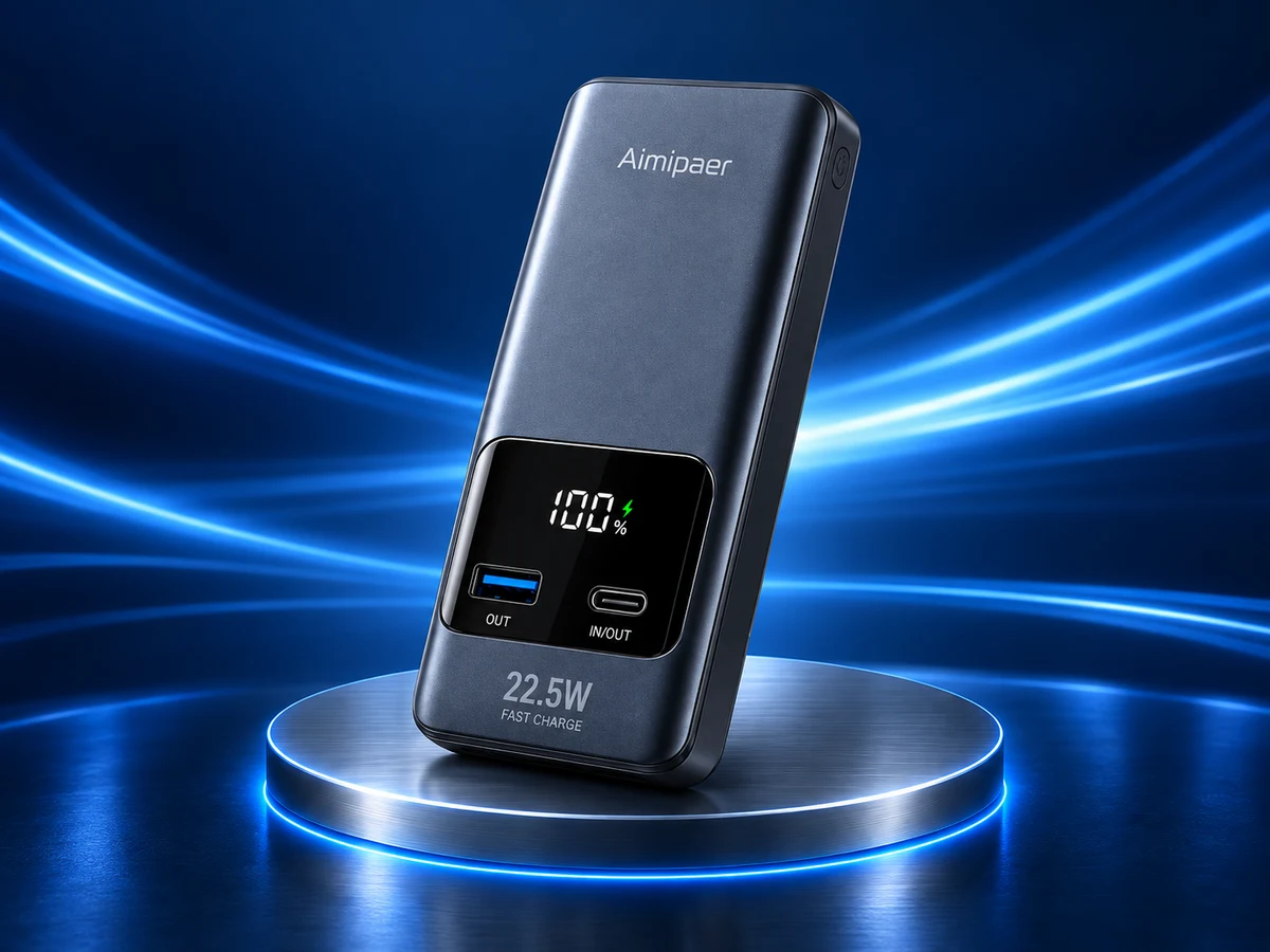 20,000mAh 22.5W Power Bank product visualization