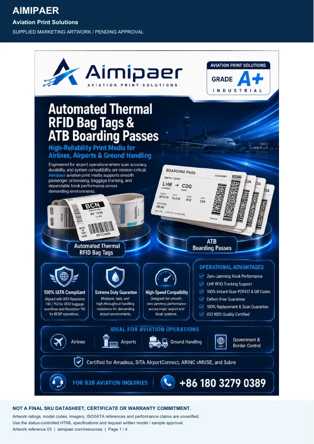 First page of Aviation Print Visual Brochures